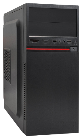 Корпус ExeGate [AA-329] [500W] Black Miditower ATX, БП - AA500 Fan 80mm, 2x USB, HD аудио