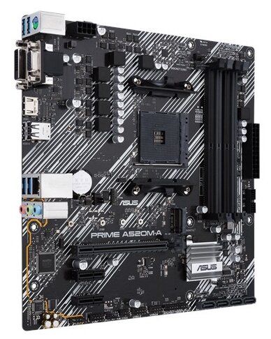 Материнская плата ASUS Socket AM4 ( PRIME A520M-A ) AMD A520, 4x DDR4 DIMM, 2133-4800МГц. (Up to 128 фото 4