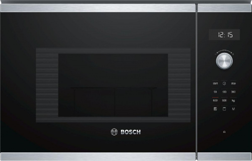 Микроволновая печь встраиваемая Bosch BEL524MS0 (Serie6 / черный/нерж / 20л / 800Вт / гриль / AutoPi