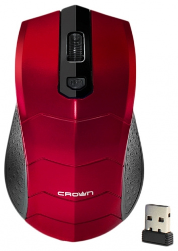 Мышь беспроводная Crown CMM-934W red