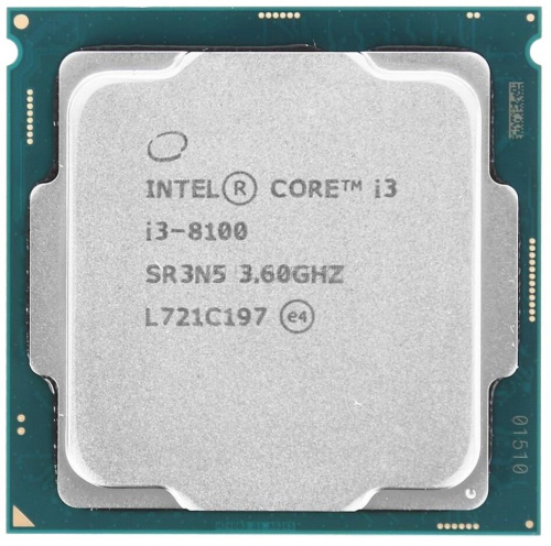 Процессор LGA1151v2 Intel Core i3-8100 (Gen.8) (3.60 Ghz 6M) ( 4 Core Coffee Lake 14 нм ). Поддержка