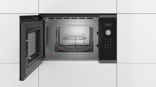 Микроволновая печь встраиваемая Bosch BEL524MS0 (Serie6 / черный/нерж / 20л / 800Вт / гриль / AutoPi фото 2