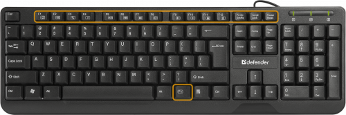 Клавиатура  Defender OfficeMate HM-710 Ru (чёрный), USB (45710) фото 3