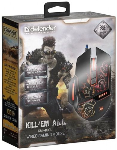 Мышь игровая Defender Kill'em All GM-480L,(52480) фото 8