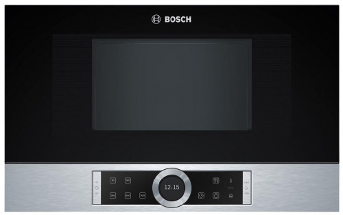 Микроволновая печь встраиваемая Bosch BFL634GS1 (Serie8 / черный/нерж / 21л / 900Вт / Autopilot7)