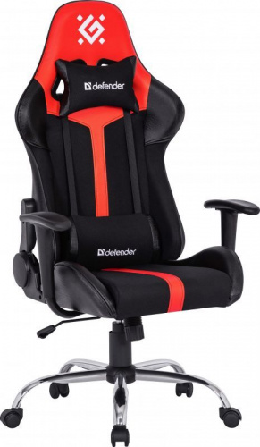 Игровое кресло Defender Racer черный/красный,полиуретан,60мм (64374)