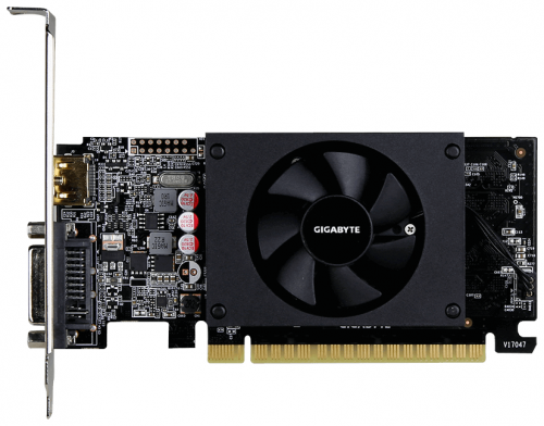 Видеокарта GIGABYTE GeForce GT710 Low Profile (GK208/28nm) (954/5010) GDDR5 1024MB 64-bit, PCI-E16x 