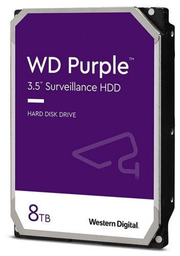 Жесткий диск 8000Gb (8TB) WD Caviar Purple 5640rpm 128Mb SATA3 (6GB/s) ( WD84PURZ ) размеры: 101.6 x