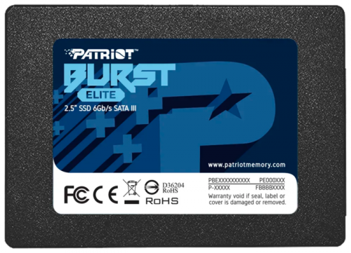Диск SSD2.5" 480Gb PATRIOT Memory Burst series SATA3 (6Gb/s) Скорость записи/Скорость чтения - 540/5