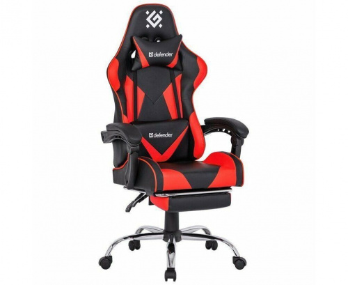Игровое кресло Defender Pilot черный/красный,полиуретан,60мм (64354)