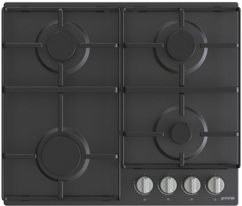 Поверхность газовая Gorenje G640EXB (Essential / черный / нержавеющая сталь / эмаль / XtraSurface)