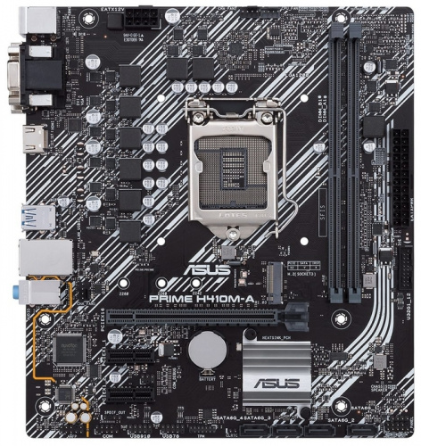 Материнская плата ASUS LGA1200 (Gen.10)  ( PRIME H410M-A ) Intel H410 (for CPU: Intel 10-th Gen.), 2