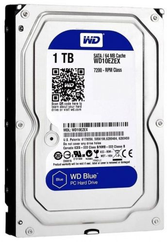 HDD 1000Gb (1TB) Western Digital Caviar Blue WD10EZEX 64Mb фото 2