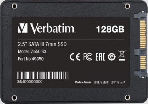 Диск SSD2.5" 128Gb Verbatim Vi550 S3 series, 3D NAND, SATA3. Контроллер: Phison PS3111. Speed: Read- фото 2