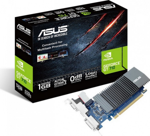 Видеокарта ASUS GeForce GT710 SILENT Low Profile (GK208/28nm) (954/1252) GDDR5 1024MB 32-bit, PCI-E1