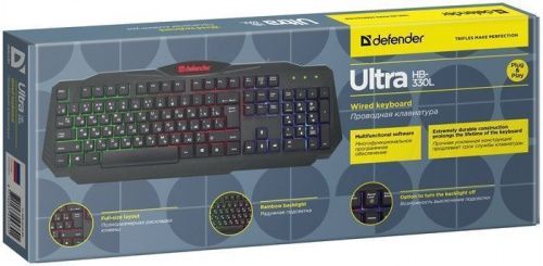 Клавиатура  Defender Ultra HB-330L Ru (подсветка), USB (45330) фото 2