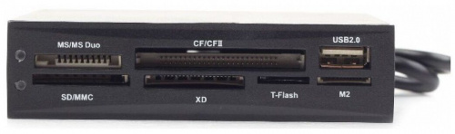 Картридер GEMBIRD (FDI2-ALLIN1-AB) Black, Internal 3.5, USB2.0, стандарты: CF/MD/SM/MS/SD/MMC/XD car фото 2