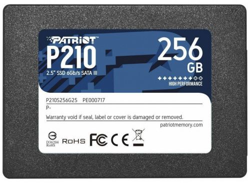 Диск SSD2.5" 256Gb PATRIOT P210 series SATA3 (6Gb/s) Скорость записи/Скорость чтения - 400/500 Мб/с  фото 2