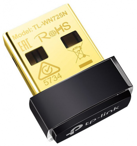 Сетевой адаптер беспроводной TP-LINK TL-WN725N 150Mbps Wireless N Nano USB Adapter, Nano Size, Realt