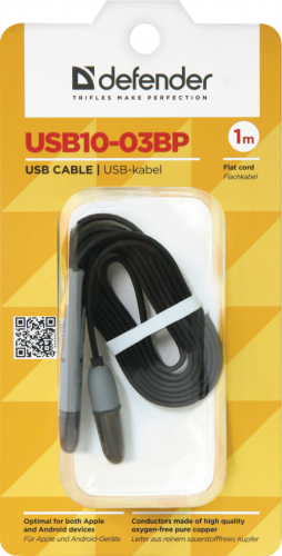 Кабель USB Defender USB10-03BP MicroUSB+Lighting, 1.0м  (87488) фото 2
