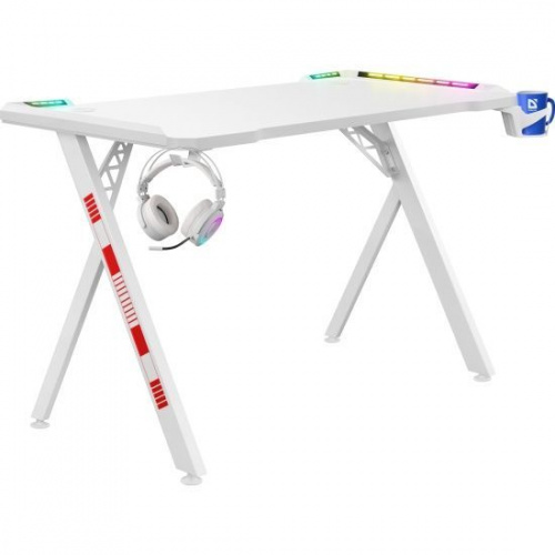 Игровой стол Defender Foton RGB,подвес кружка+гарнитура,белый, (64308)