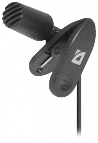 Микрофон Defender  MIC-109,черный, на прищепке, 1,8 м  (64109)