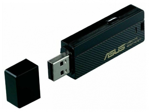 Сетевой адаптер беспроводной Asus USB-N13, 802.11n, до 300 мбит/с, USB 2.0, WEP, WPA, WPA2, портатив фото 2