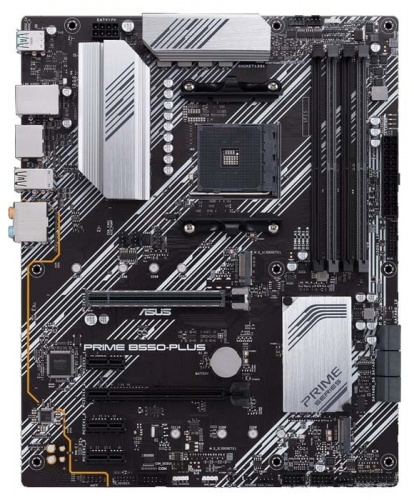 Материнская плата ASUS Socket AM4 ( PRIME B550-PLUS ) AMD B550, 4x DDR4 DIMM, 2133-4400МГц. (Up to 1
