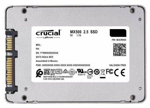 Диск SSD2.5" 500Gb Crucial MX500 series (7mm) SATA3 (6Gb/s), TLC 3D NAND, Скорость записи/Скорость ч фото 2
