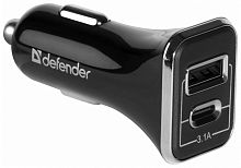 АЗУ Defender UCC-33 USB+Type-C,5V/3.1A,кабель, (83835)