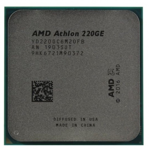 Процессор AM4 AMD Athlon 220GE (3.4GHz, 2core, 4MB) Интегрированное графическое ядро Vega 3, 1000 МГ