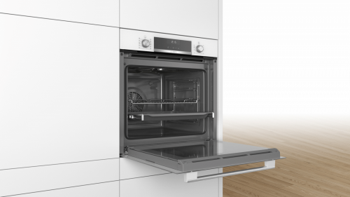 Духовой шкаф Bosch HBG517EW0R (Serie6 / белый / Easy To Clean / телескоп / LED-дисплей / SoftMove /  фото 2