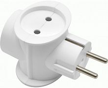 Тройник Defender TG-04 (99111)3 розетки,заземление,белый