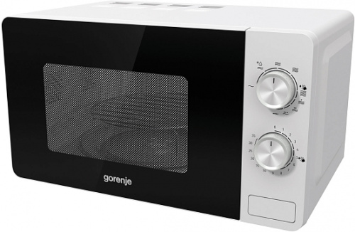 Микроволновая печь Gorenje MO20E2W (20 л, 800 Вт, переключатели поворотный механизм, гриль, белый/че