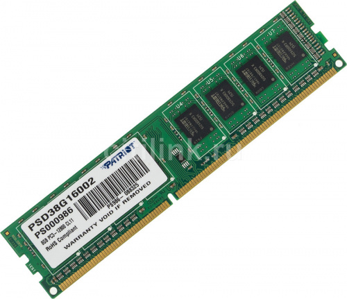 Память DDR3  8GB 1600MHz Patriot PSD38G16002