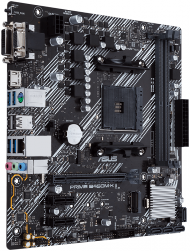 Материнская плата ASUS Socket AM4 ( PRIME B450M-K II ) AMD B450, 2x DDR4 DIMM, 2133-3200МГц. (Up to  фото 4