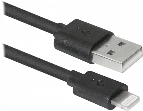 Кабель Defender ACH01-03BH черный, USB(AM)-Lightning, 1м (87478)