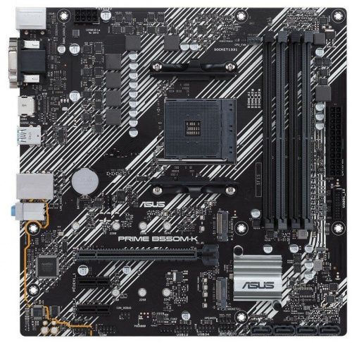 Материнская плата ASUS Socket AM4 ( PRIME B550M-K ) AMD B550, 4x DDR4 DIMM, 2133-4400МГц. (Up to 64G фото 4