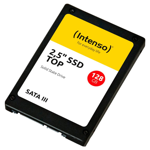 Диск SSD2.5" 128Gb Intenso Top series (7mm) SATA3, Speed: Read-520Mb/s, Write-300Mb/s, (3812430) Раз