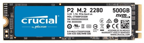 SSD M.2 PCI-E NVMe 500Gb CRUCIAL P2 CT500P2SSD8