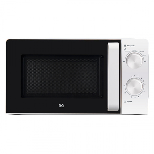 Микроволновая печь BQ MWO 20004SM/W (20 л, 700 Вт, переключатели поворотный механизм, белый, черный)