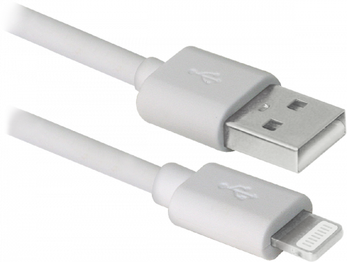 Кабель Defender ACH01-03BH белый, USB(AM)-Lightning, 1м (87479)