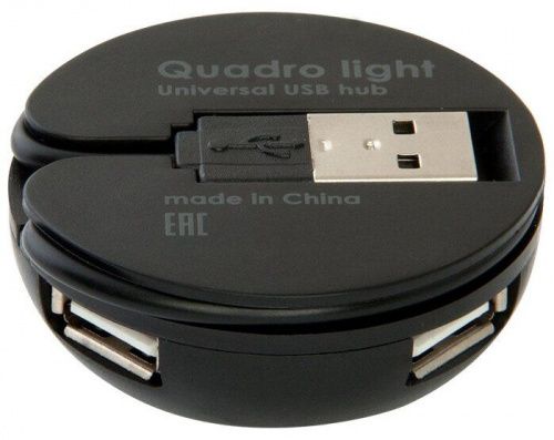 USB 2.0  HUB 4port Defender Quadro Light (83201) фото 2