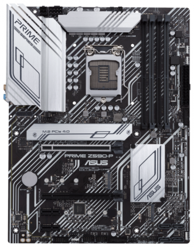 Материнская плата ASUS LGA1200 (Gen.11)  ( PRIME Z590-P ) Intel Z590 (for CPU: Intel 11-th Gen.), 4x