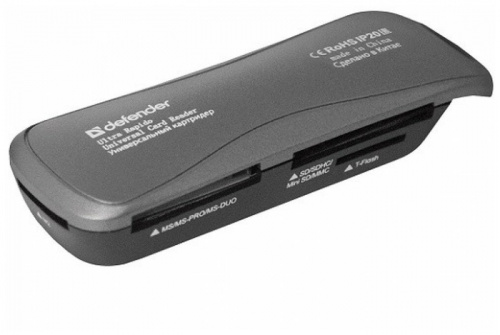 Универсальный картридер Defender Ultra Rapido  USB 2.0 4 слота (83261)
