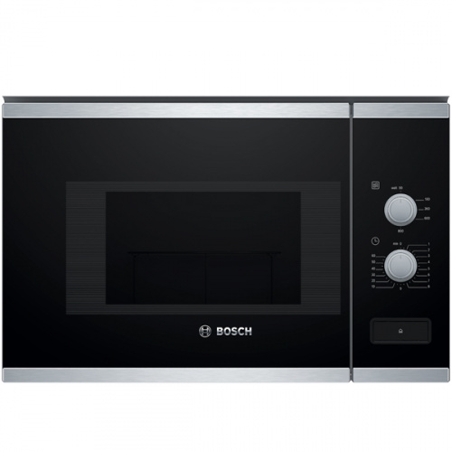 Микроволновая печь встраиваемая Bosch BFL520MS0 (Serie4 / черный/нерж / 20л / 800Вт)