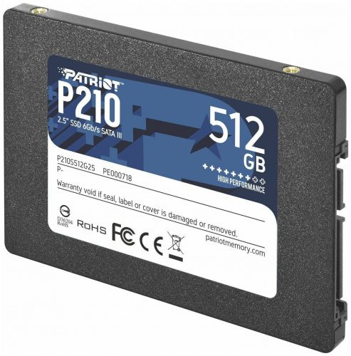 Диск SSD2.5" 512Gb PATRIOT P210 series SATA3 (6Gb/s) Скорость записи/Скорость чтения - 430/520 Мб/с  фото 2