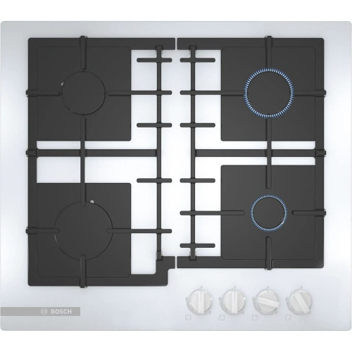 Поверхность газовая Bosch PNP6B2B92R (Serie4 / белый / закаленное стекло / чугун)