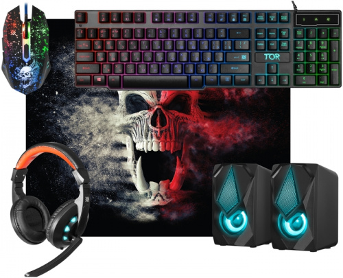 Игровой набор Defender Tor MHP-127 ,мышь+клав.+гарнитура+ковер+колонка (52127)
