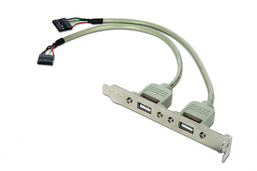 Планка Gembird 2x USB на заднюю панель системного блока с 2x USB2.0. Подключение к штырьковым разъем